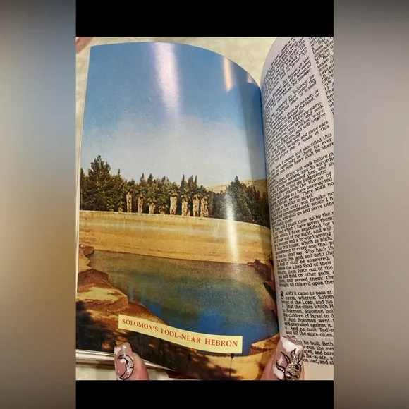 🔆 Vintage Jerusalem Wood Cover Bible #7890 - Picture 11 of 12